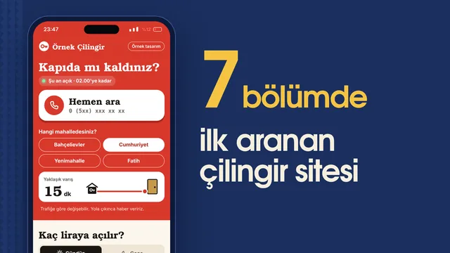 Çilingir web sitesi örneği