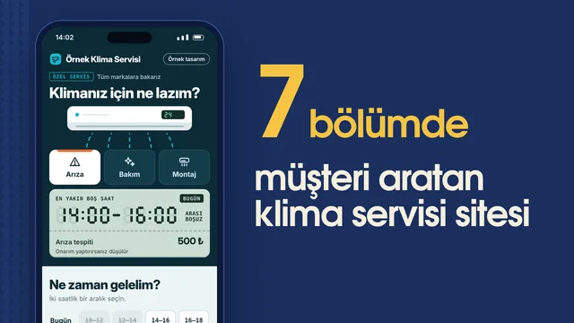 Klima servisi web sitesi örneği