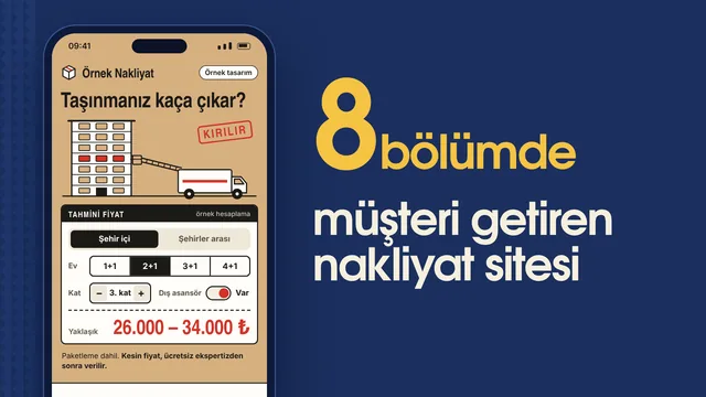 Nakliyat web sitesi örneği